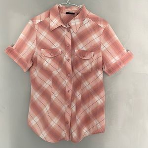 Women’s Short Sleeve Blouse Button Up